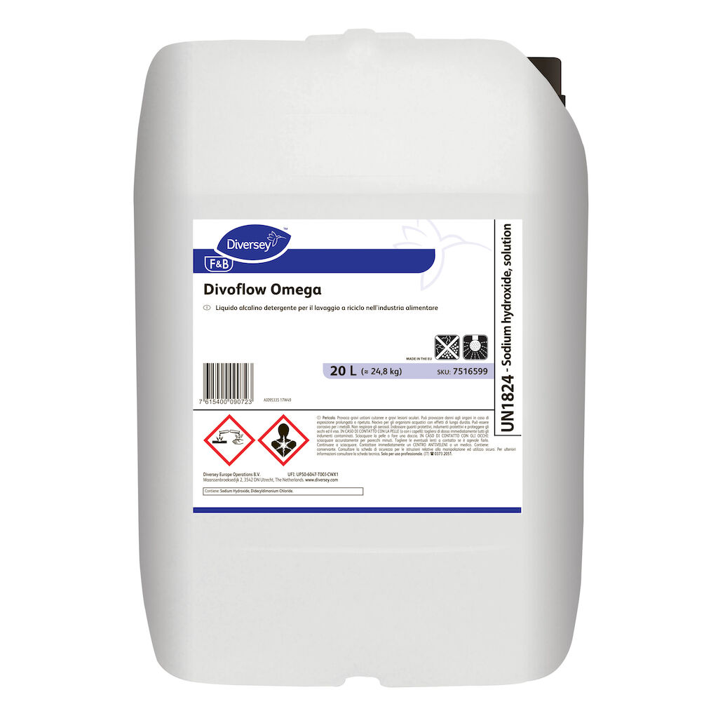 Divoflow Omega 20L - Chloorvrij hygiënemiddel, speciaal ontwikkeld voor CIPéénfase reiniging